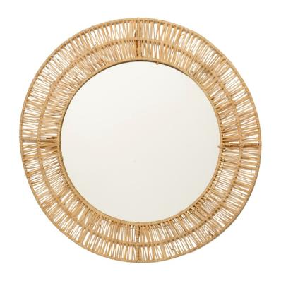 Miroir Tressé en Raphia Naturel - 53cm