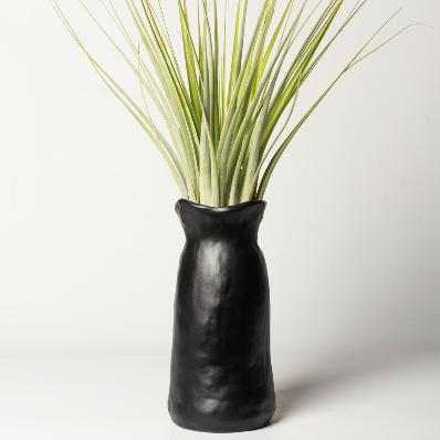 Vase en Céramique Noir H 23cm SHOK 