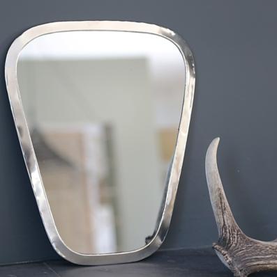 Miroir Trapze Artisanal en Maillechort 36x30cm