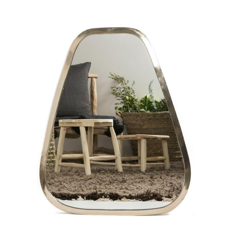 Miroir Trapèze Artisanal en Maillechort - 80cm