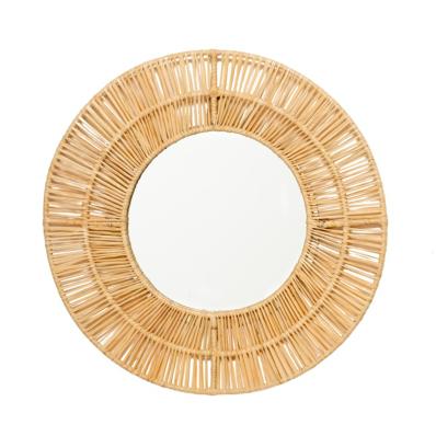 Miroir Tressé en Raphia Naturel - 36cm