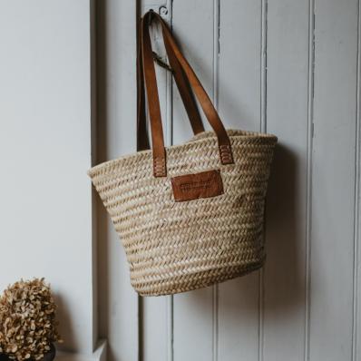 Sac panier tress en feuille de palmier